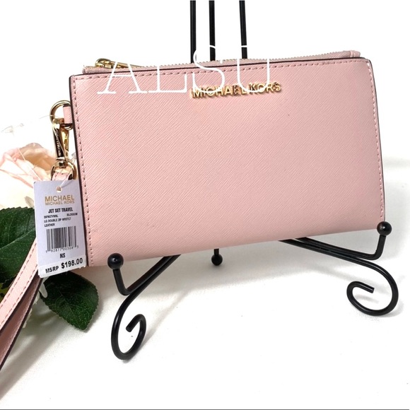 Michael Kors Handbags - Michael Kors Doublezip Wristlet Wallet Blossom W